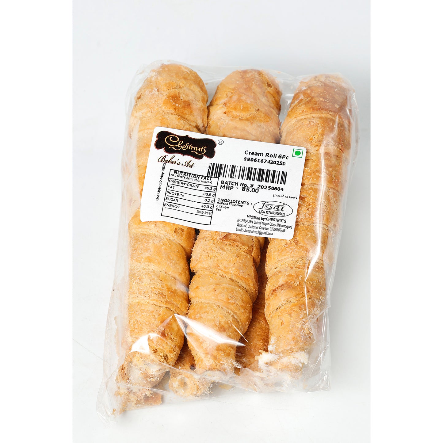 cream roll 6 vanilla